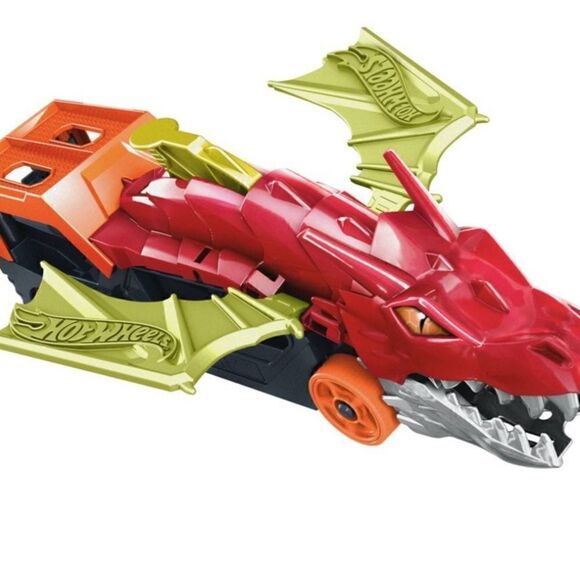 🔥 HOT WHEELS CITY 2 Battling Creatures Transporter Vehicle Set+10 Die Cast Cars - Picture 10 of 16